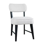Sedia da pranzo Jofran Wes in tessuto bouclé Mid-Century Modern (set da 2)