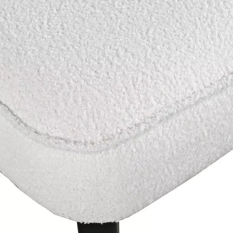 Sedia da pranzo Jofran Wes in tessuto bouclé Mid-Century Modern (set da 2)