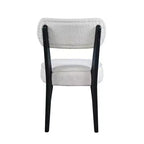 Sedia da pranzo Jofran Wes in tessuto bouclé Mid-Century Modern (set da 2)