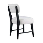 Sedia da pranzo Jofran Wes in tessuto bouclé Mid-Century Modern (set da 2)