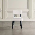 Sedia da pranzo Jofran Wes in tessuto bouclé Mid-Century Modern (set da 2)