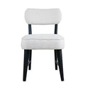 Sedia da pranzo Jofran Wes in tessuto bouclé Mid-Century Modern (set da 2)