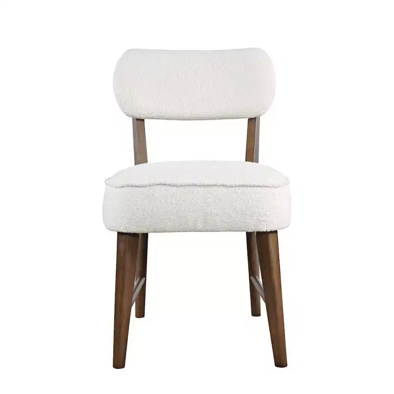 Jofran,Wes Mid-Century Modern Boucle Upholstery Dining Chair (Set of 2)