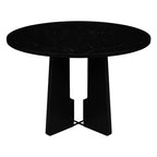 Set da pranzo rotondo da 5 pezzi per 4 persone, tavolo da pranzo moderno in marmo e 4 sedie imbottite con schienale alto