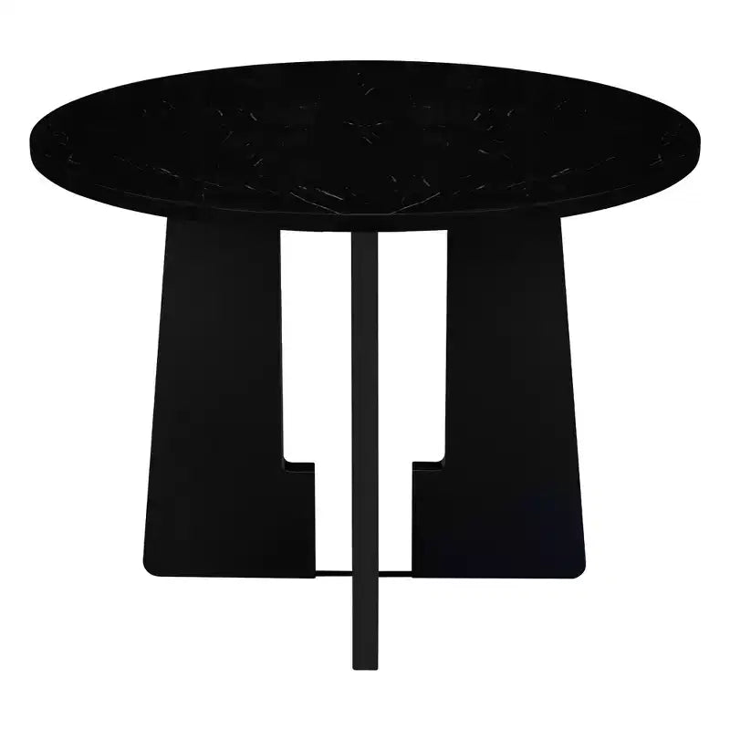 Set da pranzo rotondo da 5 pezzi per 4 persone, tavolo da pranzo moderno in marmo e 4 sedie imbottite con schienale alto