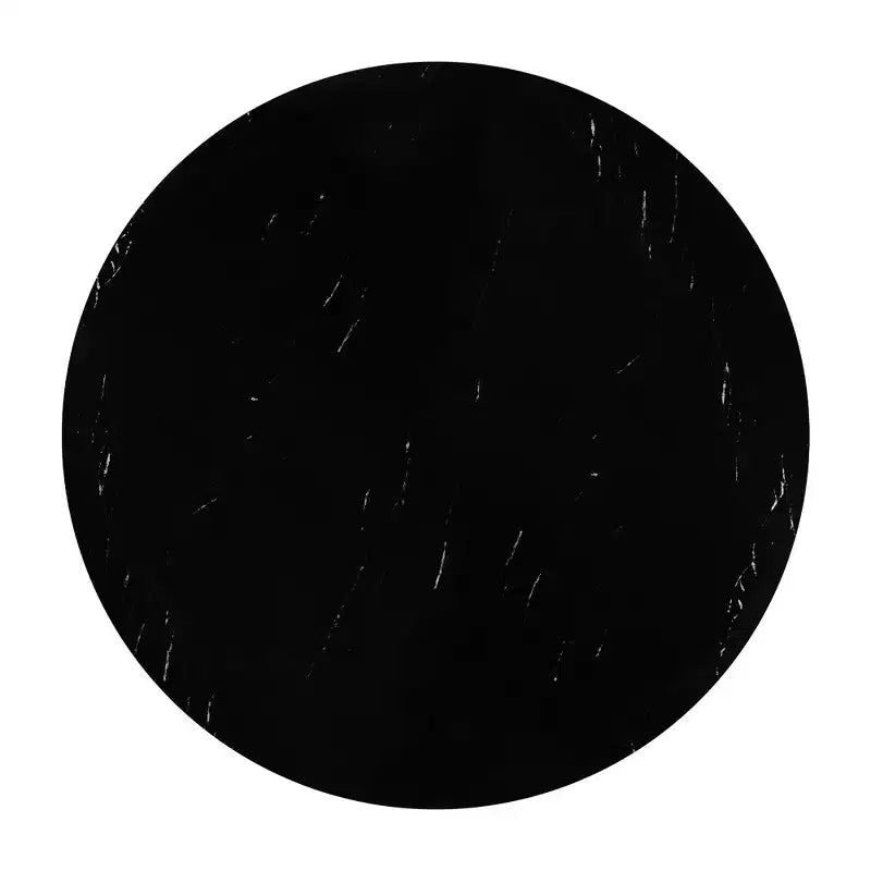 Set da pranzo rotondo da 5 pezzi per 4 persone, tavolo da pranzo moderno in marmo e 4 sedie imbottite con schienale alto