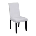 Set da pranzo rotondo da 5 pezzi per 4 persone, tavolo da pranzo moderno in marmo e 4 sedie imbottite con schienale alto