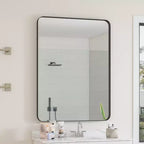 Specchio da parete rettangolare nero 30x40 pollici con cornice in metallo