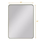 Specchio da parete rettangolare nero 30x40 pollici con cornice in metallo