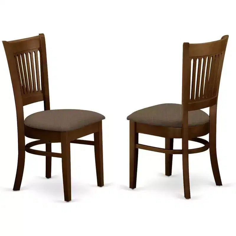 HomeStock Belmont, set da pranzo di 3 pezzi, con base a piedistallo, tavolo rotondo e sedia senza braccioli, espresso
