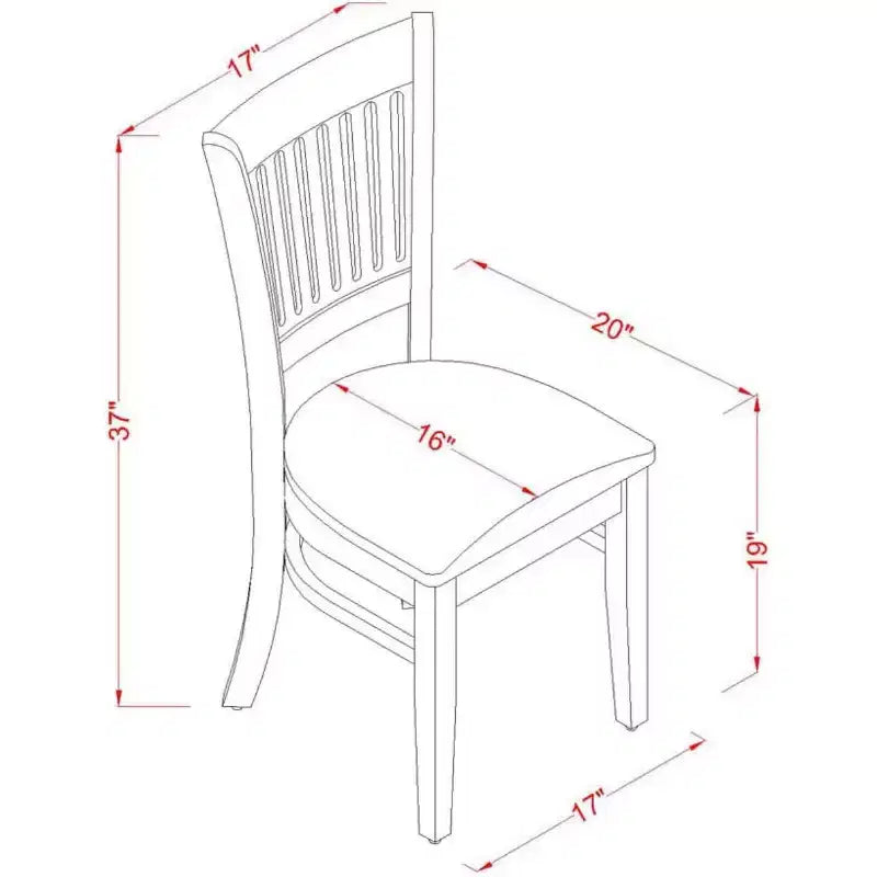 HomeStock Belmont, set da pranzo di 3 pezzi, con base a piedistallo, tavolo rotondo e sedia senza braccioli, espresso