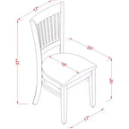 HomeStock Belmont, set da pranzo di 3 pezzi, con base a piedistallo, tavolo rotondo e sedia senza braccioli, espresso
