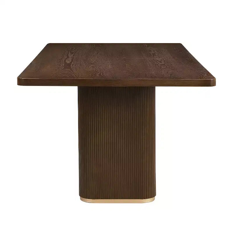 Christopher Knight Home Grace Set da pranzo contemporaneo 7 pezzi in legno di gomma e rattan con tavolo rettangolare di grandi dimensioni