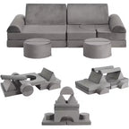 Acekool 15-Piece Modular Kids Play Sofa, Creative Floor Couch for Boys & Girls, Imagination Sofa for Playroom
