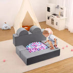 Divano per bambini, set divano gioco modulare in schiuma con cuscini staccabili - Convertibile per camera da letto o sala giochi