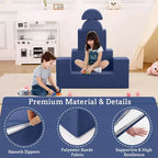 Divano per bambini, set divano gioco modulare in schiuma con cuscini staccabili - Convertibile per camera da letto o sala giochi