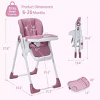 Seggiolone per neonati, seggioloni regolabili per bambini con vassoio rimovibile per una facile pulizia, seggioloni pieghevoli per neonati e bambini piccoli