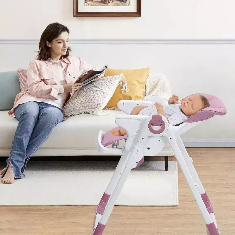 Seggiolone per neonati, seggioloni regolabili per bambini con vassoio rimovibile per una facile pulizia, seggioloni pieghevoli per neonati e bambini piccoli