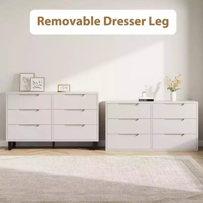 7 Cassettiera per camera da letto, Cassettiera larga 120 cm, Mobile verticale autoportante con cassetti e contenitore, Cassettiera in legno per soggiorno