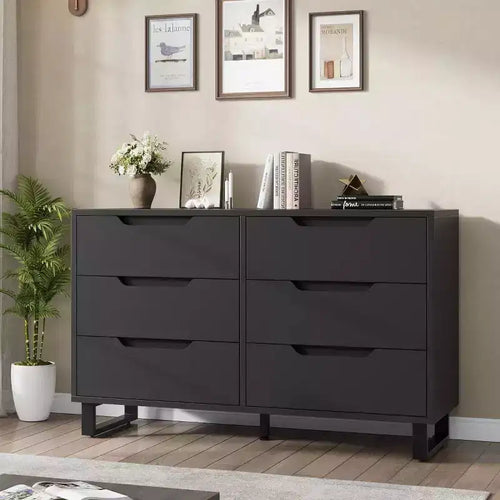 7 Dresser For Bedroom, 47.2 Wide Dresser, Freestanding Vertical Drawer Cabinet With Storage, Wooden Closet Storage Chest For Living Room