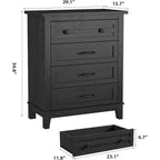 Cassettiera Verticale Alta 86 cm, Design con Cassetti Concavi Chic, Ampio Spazio di Archiviazione, Comò Moderno Autoportante per Camera da Letto o Soggiorno