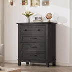 Cassettiera Verticale Alta 86 cm, Design con Cassetti Concavi Chic, Ampio Spazio di Archiviazione, Comò Moderno Autoportante per Camera da Letto o Soggiorno