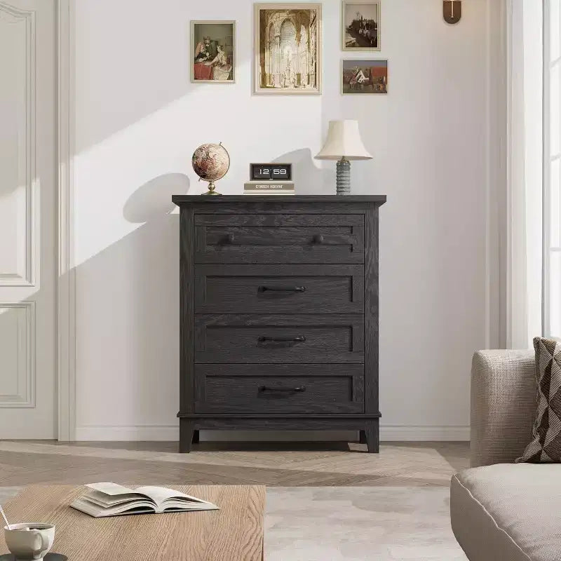 Cassettiera Verticale Alta 86 cm, Design con Cassetti Concavi Chic, Ampio Spazio di Archiviazione, Comò Moderno Autoportante per Camera da Letto o Soggiorno
