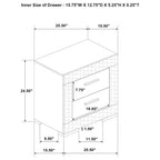 Coaster, Comodino a 2 cassetti Ives
