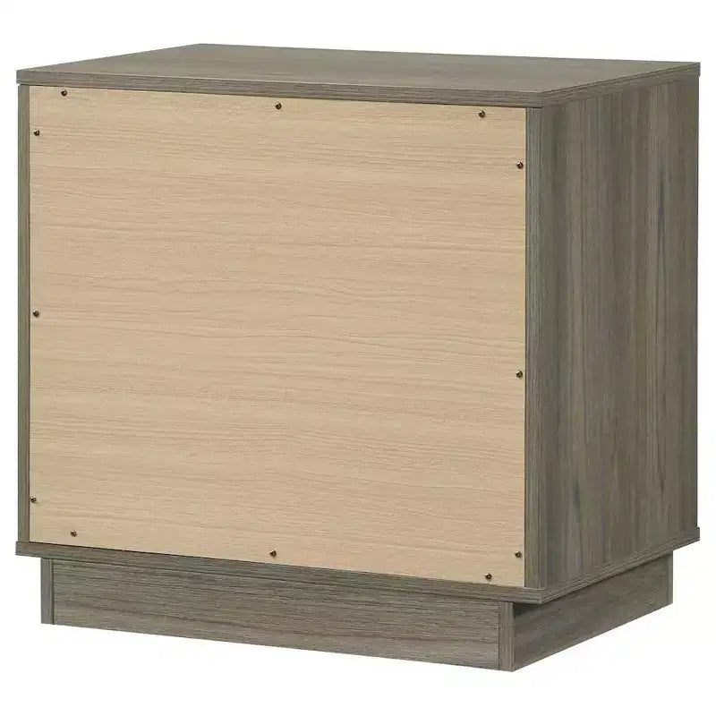 Coaster, Fenwick Table de Chevet 2 Tiroirs Chêne Gris