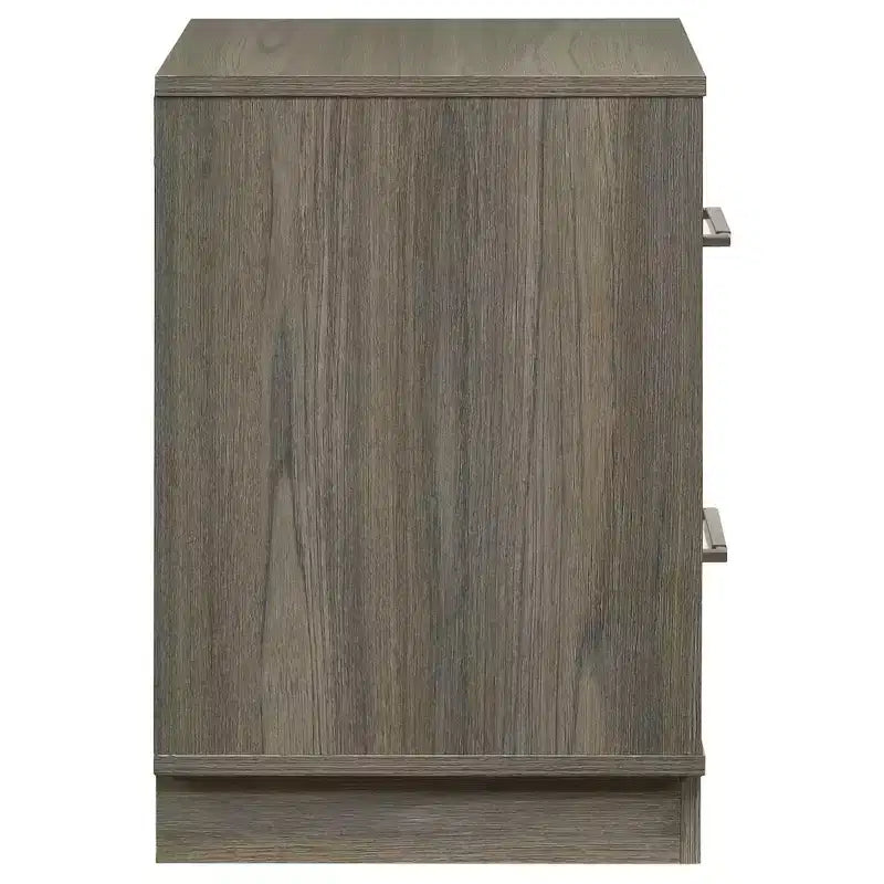 Coaster, Fenwick Table de Chevet 2 Tiroirs Chêne Gris
