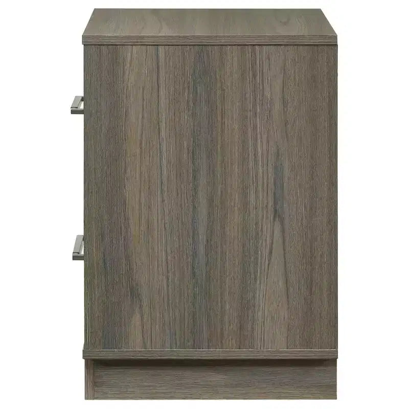 Coaster, Fenwick Table de Chevet 2 Tiroirs Chêne Gris