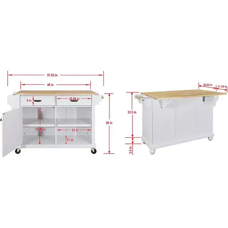 Carrello da cucina Acekool grigio con 2 cassetti e portacondimenti, isola mobile con ripiani regolabili