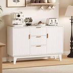 Meuble de Rangement 3 Tiroirs 47.2 W, Grand Buffet 2 Portes, Meuble TV Moderne Mi-Longueur, Meuble Bar Salon, Cuisine, Entrée