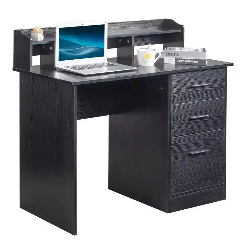 Scrivania rettangolare per computer Karl Home da 43,31 pollici con libreria superiore