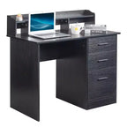 Scrivania rettangolare per computer Karl Home da 43,31 pollici con libreria superiore
