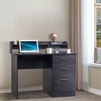 Scrivania rettangolare per computer Karl Home da 43,31 pollici con libreria superiore