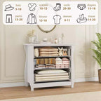 Comò a 3 cassetti per camera da letto, Comò alto 74,4 cm con cassetti portaoggetti indipendenti, Cassettiera in legno per soggiorno, camera da letto, ingresso