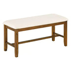 Set da pranzo da 6 pezzi con panca, stile rustico, per 6 persone, tavolo rettangolare in legno e 4 sedie imbottite