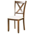 Set da pranzo da 6 pezzi con panca, stile rustico, per 6 persone, tavolo rettangolare in legno e 4 sedie imbottite