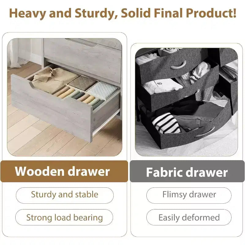Comò a 6 cassetti per camera da letto, Comò largo 120 cm, Cassettiera verticale indipendente con ripiani, Armadio contenitore in legno per soggiorno, corridoio