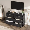 Comò a 6 cassetti per camera da letto, Comò largo 120 cm, Cassettiera verticale indipendente con ripiani, Armadio contenitore in legno per soggiorno, corridoio