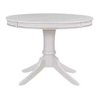 Set tavolo da pranzo rotondo allungabile per 4 persone, set da pranzo stile rustico e 4 sedie imbottite