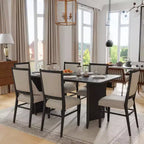 PexFix 67 x 33,5 Tavolo da pranzo in legno massello stile rustico con gambe a V e piano quadrato in legno per sale da pranzo moderne e riunioni di famiglia Nero
