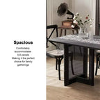PexFix 67 x 33,5 Tavolo da pranzo in legno massello stile rustico con gambe a V e piano quadrato in legno per sale da pranzo moderne e riunioni di famiglia Nero