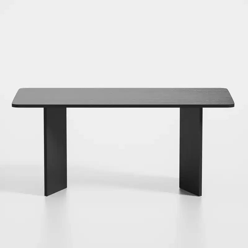 PexFix 67 x 33,5 Tavolo da pranzo in legno massello stile rustico con gambe a V e piano quadrato in legno per sale da pranzo moderne e riunioni di famiglia Nero