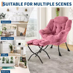 Poltrona relax con pouf, poltrona moderna per soggiorno, poltrona da divano, poltrona da lettura con tasca laterale per soggiorno, camera da letto, dormitorio e ufficio