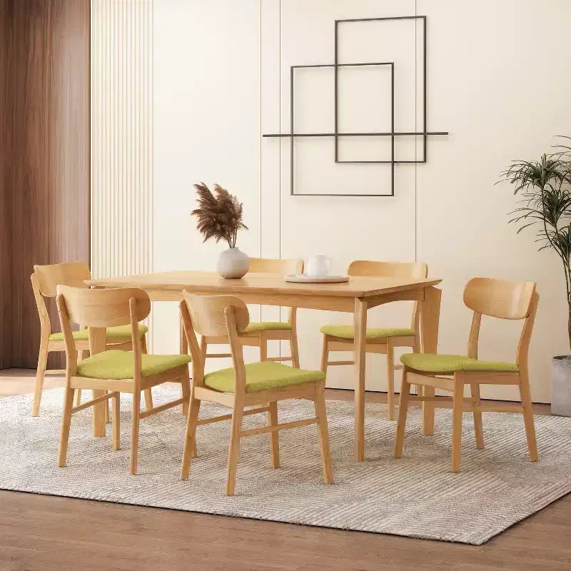Set da pranzo da 7 pezzi Christopher Knight Home Ballantrae in legno e tessuto