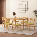 Set da pranzo da 7 pezzi Christopher Knight Home Ballantrae in legno e tessuto