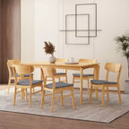 Set da pranzo da 7 pezzi Christopher Knight Home Ballantrae in legno e tessuto