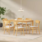 Set da pranzo da 7 pezzi Christopher Knight Home Ballantrae in legno e tessuto